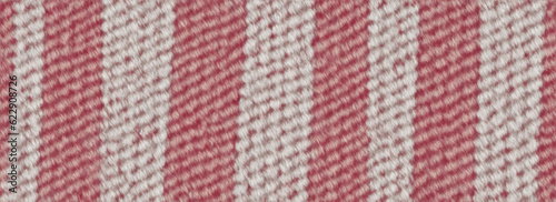 Red and white waved cheviot tweed fabric background from Generative AI
