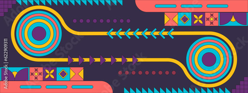 gradient mosaic youtube channel art template