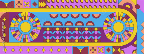 gradient mosaic youtube channel art template