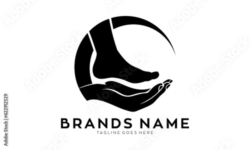 Leg care illustration vector logo