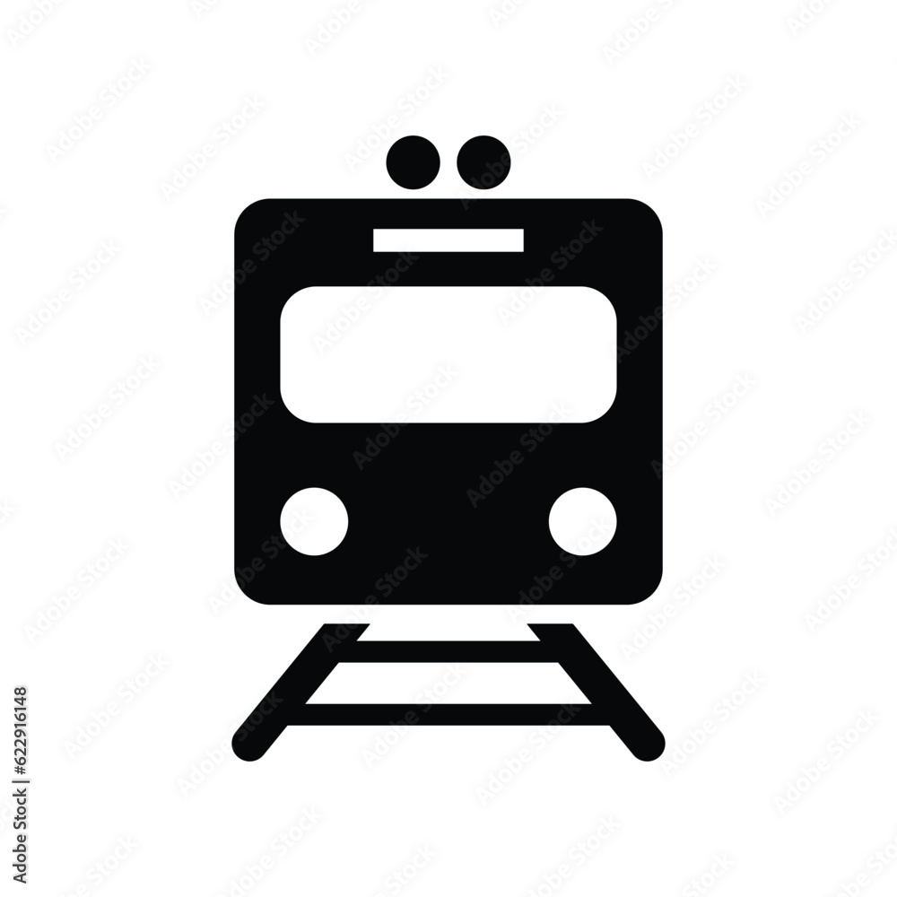 Train station railroad vector icon Train station railroad vector icon