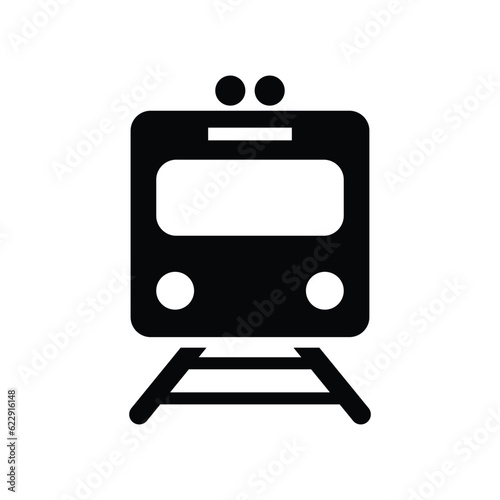 Train station railroad vector icon