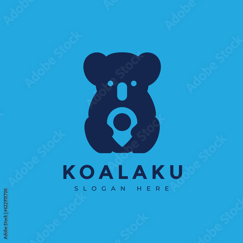 koala marsupial animal australian mascot adorable wildlife logo design vector graphic illustration