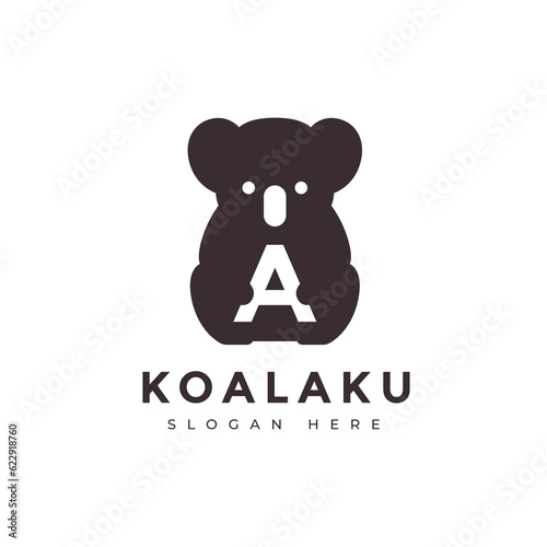koala marsupial animal australian mascot adorable wildlife logo design vector graphic illustration