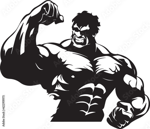 Hulk man vector silhouette illustration