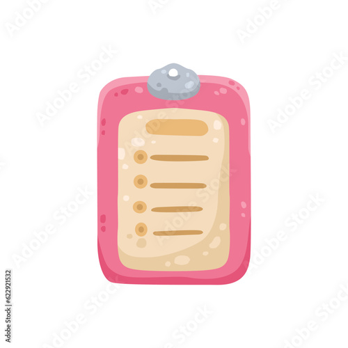 Paper board school and office stationery cartoon vector illustration