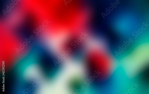 Rendering, abstract background of red, blue, black, colors, balls and bubbles, abstraction
