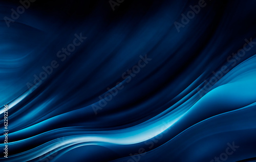 Rendering, blurred, beautiful background, abstract background of blue black, wavy color, waves, abstraction