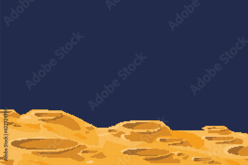 pixel art appearance of the moon from which is so beautifully golden in color