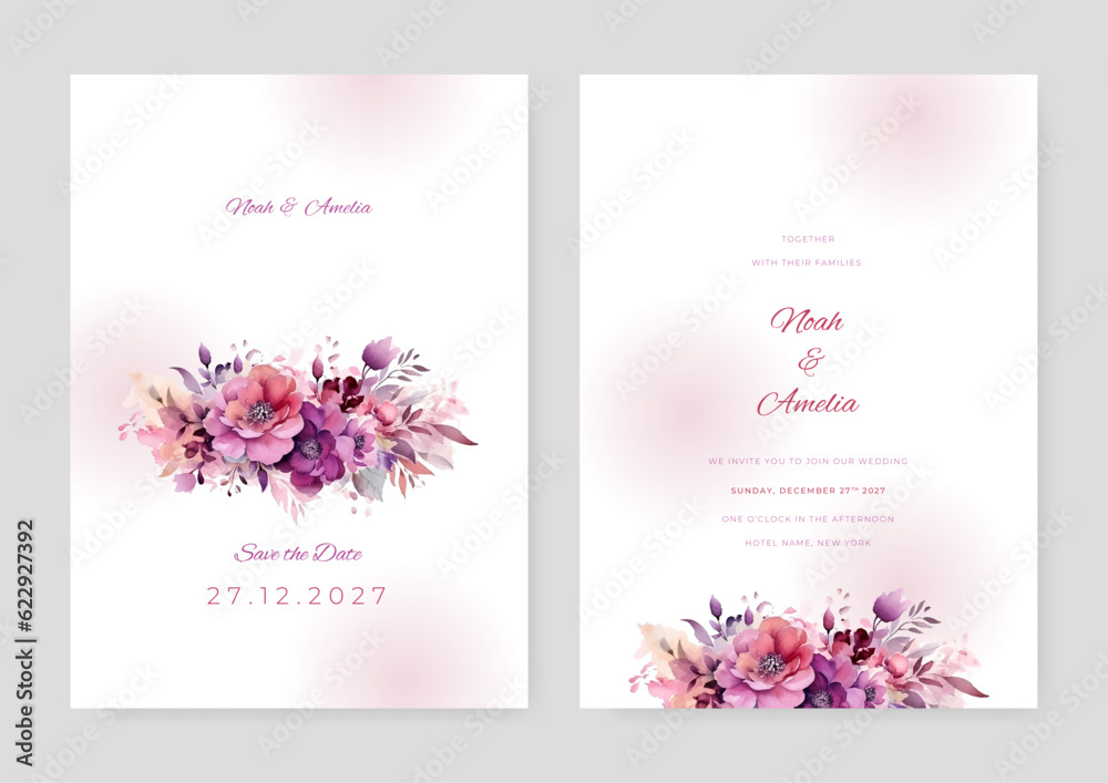 Floral poster, invite. Vector decorative greeting card or invitation design background. Card with flower rose, leaves and geometrical frame. Wedding ornament concept.
