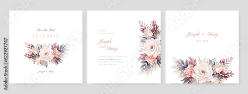 Vector decorative greeting card or invitation design background. Wedding ornament concept. Floral poster, invite.