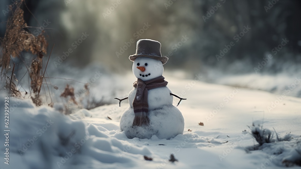 Obraz premium Snowman Background