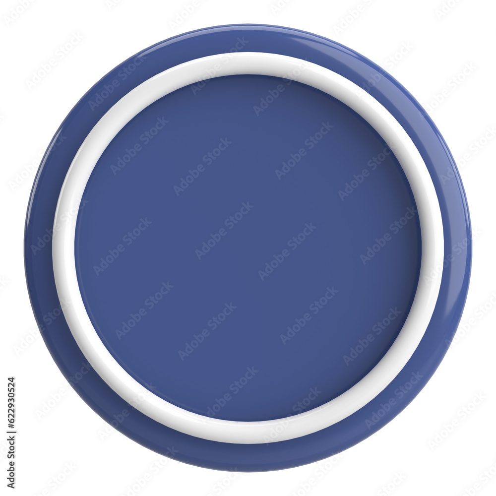 Fototapeta premium 3D circle button. Empty button. 3D illustration.