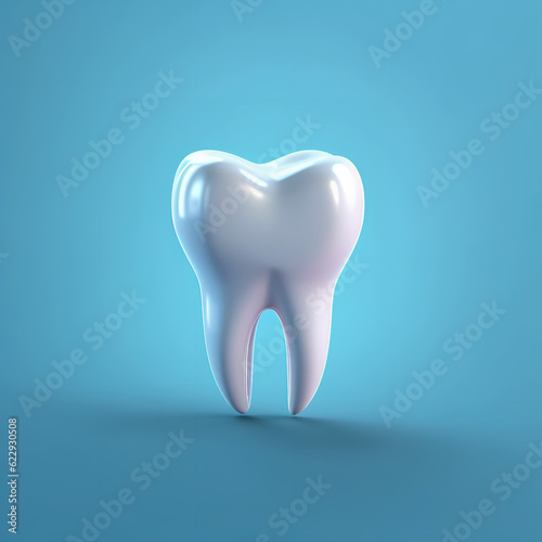 tooth icon on blue