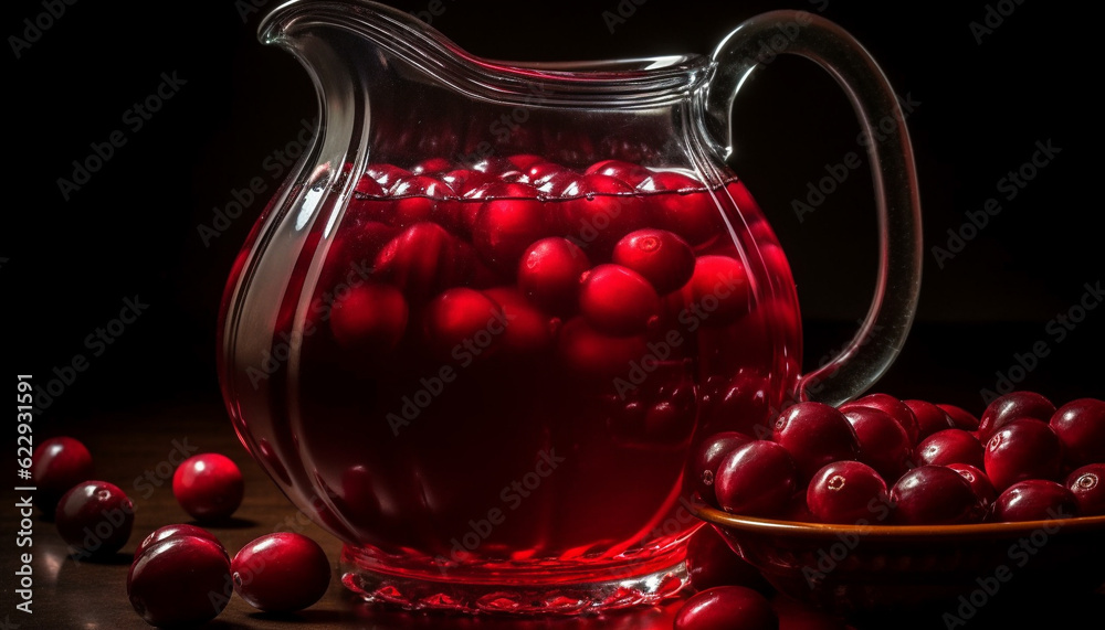 Organic berry cocktail, ripe and refreshing still life generated by AI Organic berry cocktail, ripe and refreshing still life generated by AI