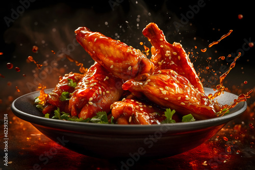 Valokuvatapetti grilled chicken wings