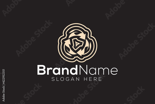 Eco wood and wood recycle logo design vector template