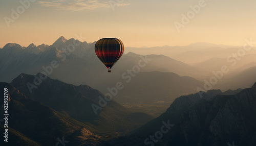 Flying high in hot air balloon adventure generated by AI © grgroup