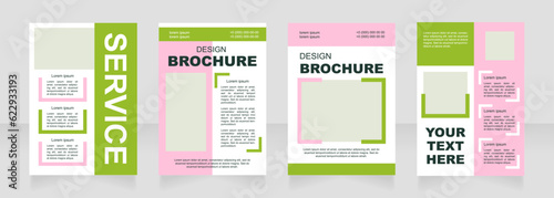 Creative studio blank brochure layout design. Agency service. Vertical poster template set with empty copy space for text. Premade corporate reports collection. Editable flyer paper pages