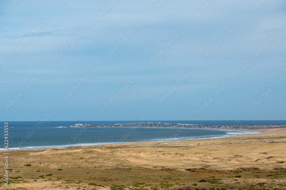 View of the Atlantic Ocean from the Cabo Polonio Natural Park in the Department of Rocha in Uruguay