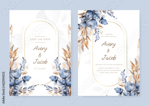 Universal floral art templates. Flowers, birds, bugs, leaves and twigs. For wedding invitation