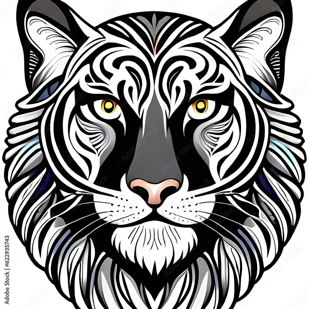 white tiger head white tiger head