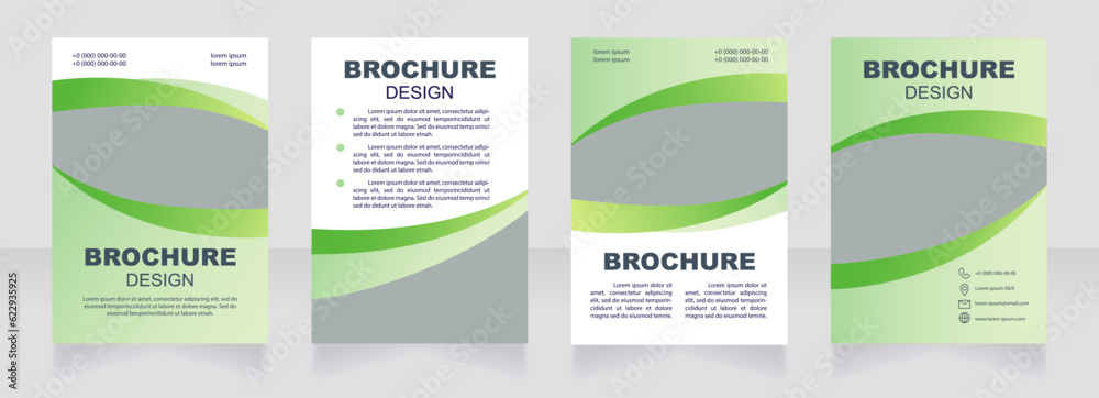 Health improvement blank brochure design. Healthcare. Template set with copy space for text. Premade corporate reports collection. Editable 4 paper pages. Myriad Pro, Arial fonts used