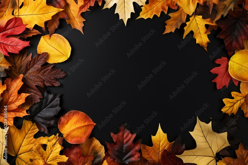 autumn leaves background generative ai autumn leaves background generative ai