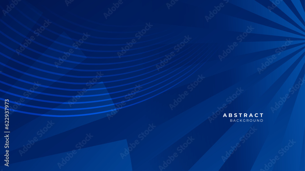 Modern Blue geometric shapes abstract technology background.