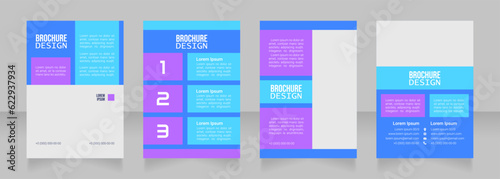 Professional event blank brochure design. Template set with copy space for text. Premade corporate reports collection. Editable 4 paper pages. Bebas Neue, Lucida Console, Roboto Light fonts used