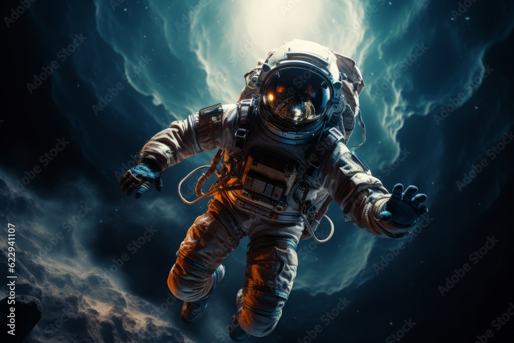 Astronaut Spaceman Do Spacewalk, Generative AI