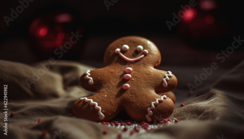 Homemade gingerbread cookies bring winter cheer and sweet indulgence generated by AI