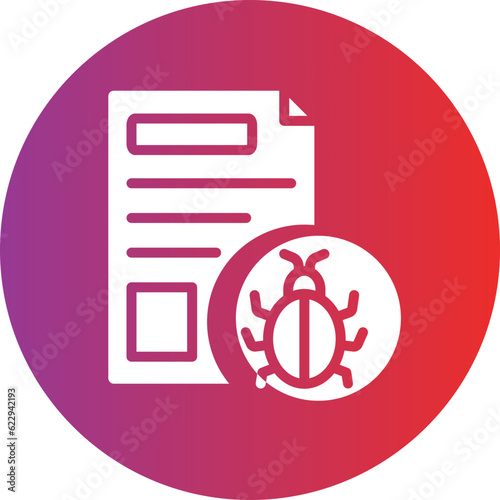 Vector Design Infected File Icon Style