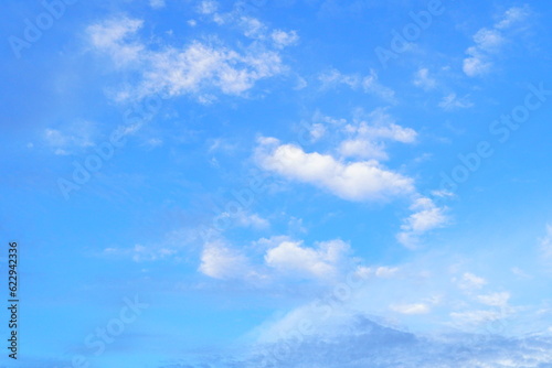 Blue sky white clouds and Beautiful puffy fluffy cumulus cloud  cloudscape background.