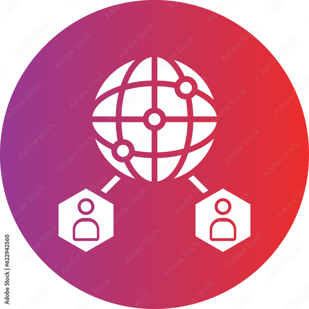 Vector Design Global Network Icon Style Vector Design Global Network Icon Style