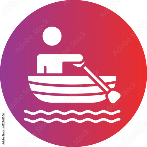 Vector Design Rowing Boat Icon Style