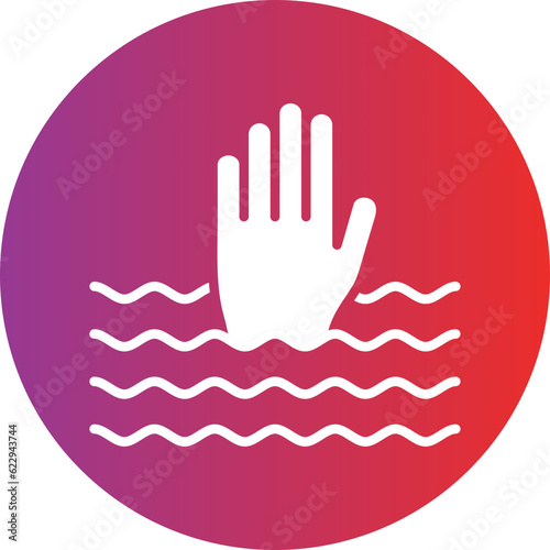 Vector Design Drown Icon Style