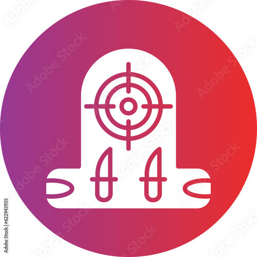 Vector Design Red Dot Sight Icon Style