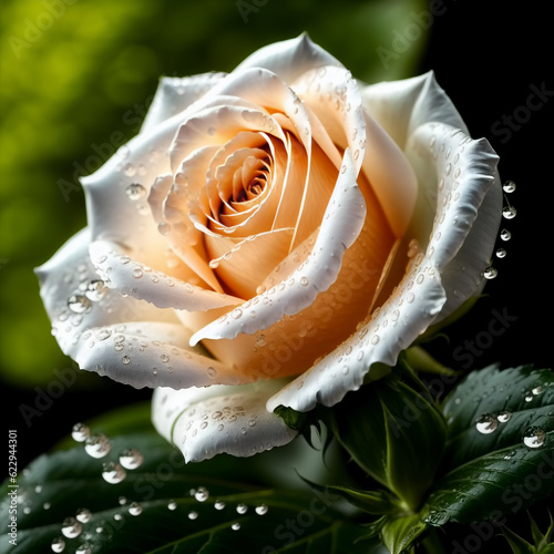 Rose with droplet. Generati...