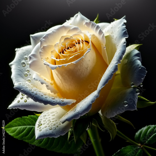 Rose with droplet. Generati...
