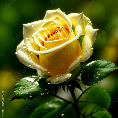 Rose with droplet. Generati...