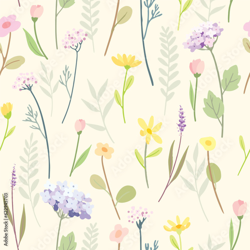 A little floral pattern. cute flower seamless background for fashion, fabric prints. Vector texture. © negoworks