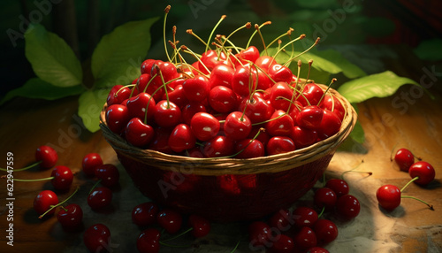 Freshness and nature combine in a healthy, organic summer fruit generated by AI