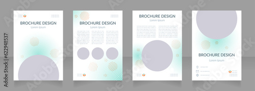 Cosmetics of natural ingredients blank brochure design. Template set with copy space for text. Premade corporate reports collection. Editable 4 paper pages. Lato Regular, Light fonts used