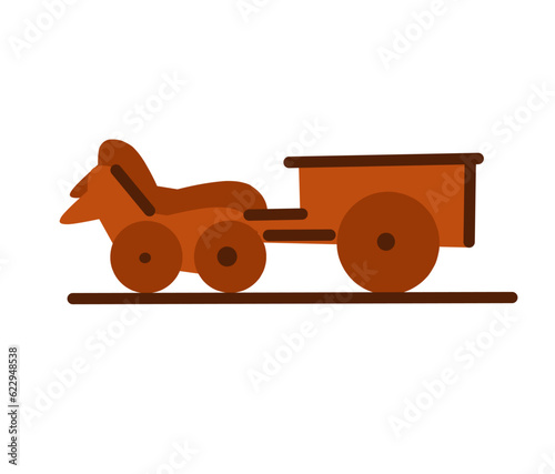 Terracotta Toys vector illustration on a white background photo