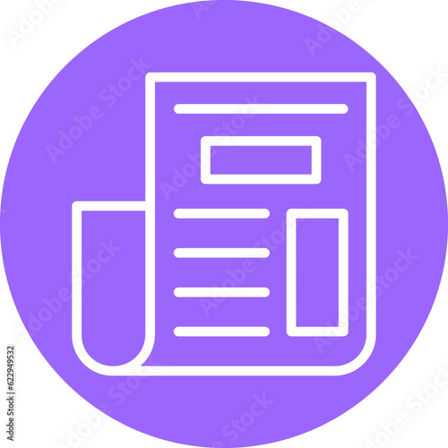 Vector Design Newspaper Icon Style