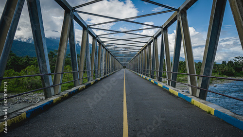 Kawanua Bridge and River in Seram Island, Maluku, indonesia