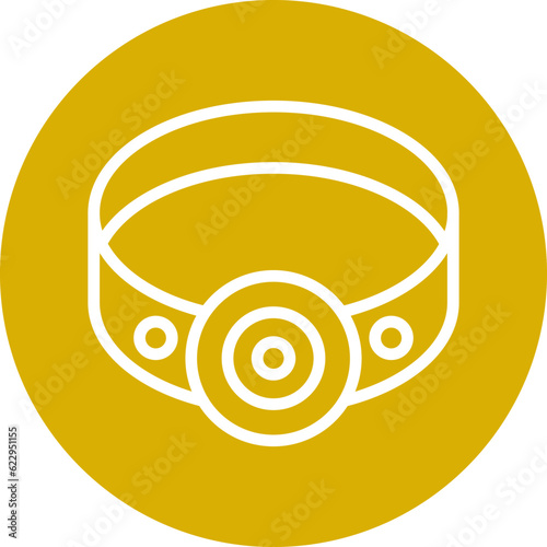 Vector Design Head Lamp Icon Style