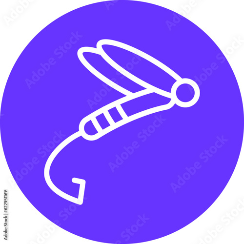 Vector Design Fly-Fishing Icon Style