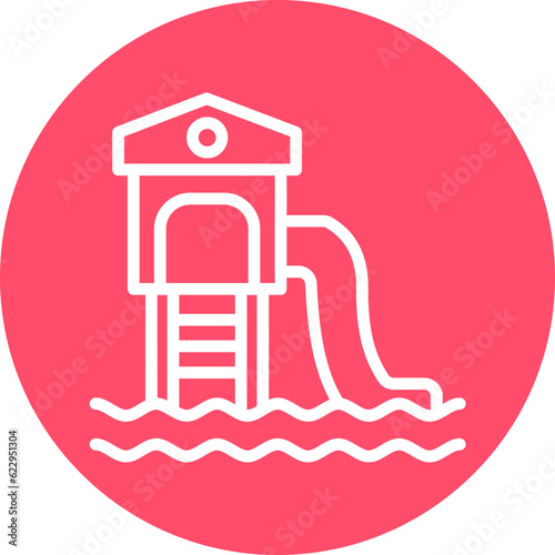 Vector Design Water Slide Icon Style